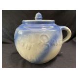 Blue & White Bean Pot with Lid