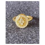 White Sapphire Cocktail Ring