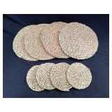 8 Wicker Coasters & Mats