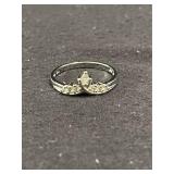 CZ And Silver Ring Size 10