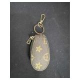 Brown Floral Key Fob