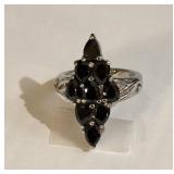 Black Spinal Ring Size 7