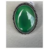 Green Onyx Ring Size 7