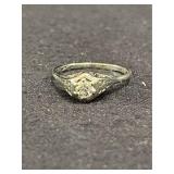 Diamond & 14 KT Solitaire Ring Size 10