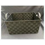Black Basket Leather Handles
