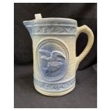 Blue & White Stoneware Pitcher
