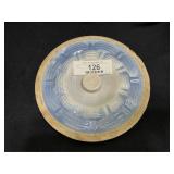 Blue and White Stoneware Crock Lid