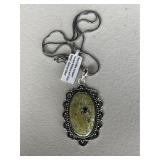 Stichtite Jasper Pendant Necklace w/ Chain