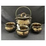 Vintage McCoy Pottery Bean Pot Set
