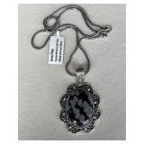 Snowflake Pendant Necklace w/ Chain
