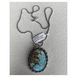Turquoise Pendant Necklace w/ Chain