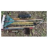 Group of Long Handled Tools & Misc.