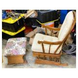 Mother's Glider Chair and Footstool