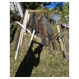 Lot of Iron, PVC & Long Handled Tools