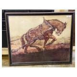 Framed Work Horse Print