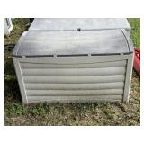 Suncast Outdoor Rolling Storage Box & Contents