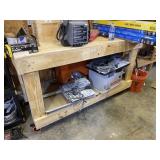 Rolling Wood  Work Table