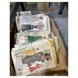 Flat of Vintage Clothes Patterns