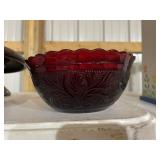 Decorative Red Glass Bowl