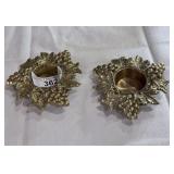 2 Brass Candle Holders