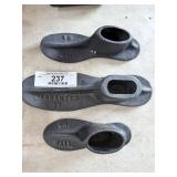 3 Cast Iron Shoe Horns