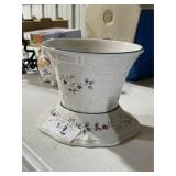 Vintage Pfaltzgraff Vase & Stand