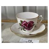 Vintage Matching Floral Cup & Saucer