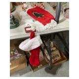 Lot of Christmas Towels, Stocking & Misc.