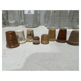 Lot of Wooden Thimbles