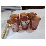 Set of Golden Carnival Glasses