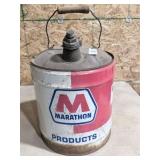 Vintage Marathon 5 Gallon Can