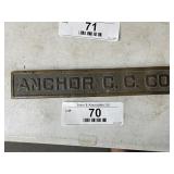Brass Ancho Co. Plaque