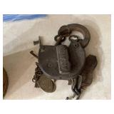 Lot of Antique Keys & Lock