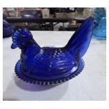 Cobalt Blue Nesting Chicken Basket