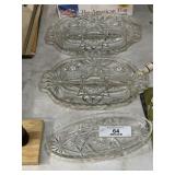 3 Glass Serving Dishes