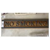 No Smoking Wooden Sign