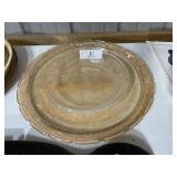 Marigold Carnival Glass Serving Tray