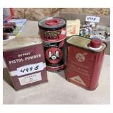 Gun Powder Advertisement Cans
