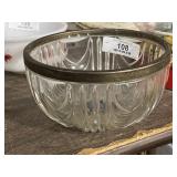 Silver Plate Crystal Bowl