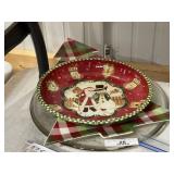 Lot of Christmas Serving Platters