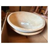 Two Vintage Wood Bowls