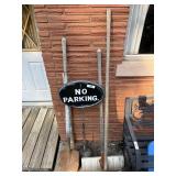 No Parking Sign & Tools
