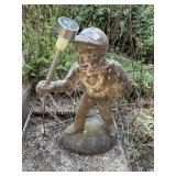 Two Concrete Statues & Misc.