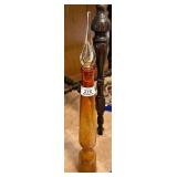 Crackle Glass MCM Amberina Stopper Bottle