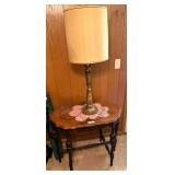 Antique Table & Lamp