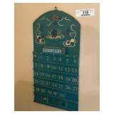 Wood Perpetual Wall Calendar