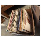 Box of Vintage Vinyl Record Albums