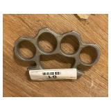 Metal Silvertone Knuckle Dusters