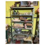 Metal Shelf & Assorted Collectibles