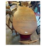 Vintage Oak Table With 4 Chairs
